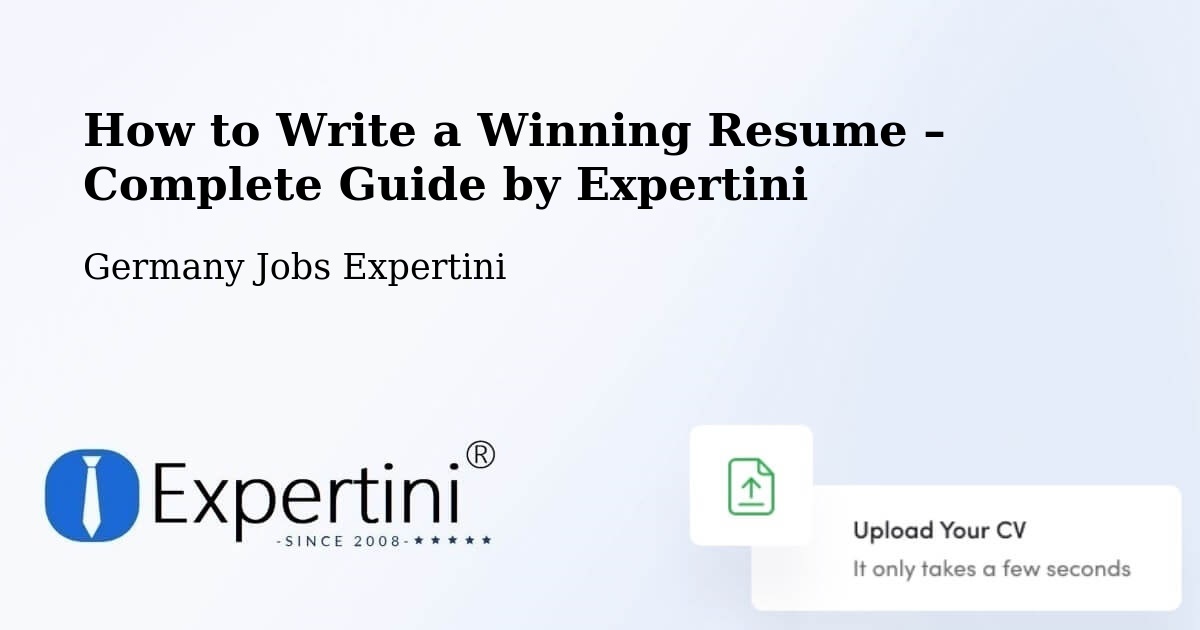Resume Writing Guide for Job Seekers – Wittingen - Wittingen, Germany Jobs Expertini
